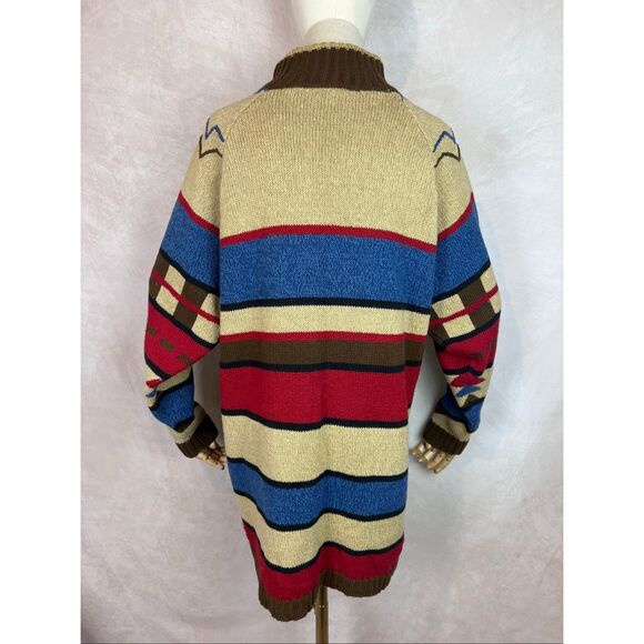 Vintage 1990s Aztec Western Sweater Southwestern Medium LizSport - Picture 4 of 7